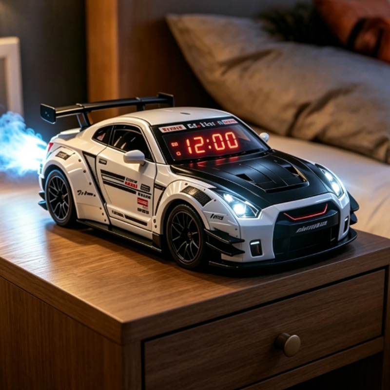 Unique Lighting Decor - 1SET Jam Alarm Mobil dengan Layar