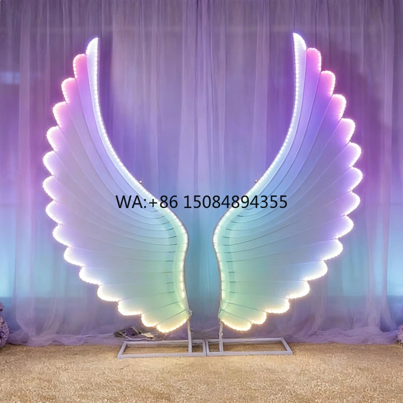 Lighting Decoration For Wedding - Sayap Malaikat Bercahaya Lampu LED Warna
