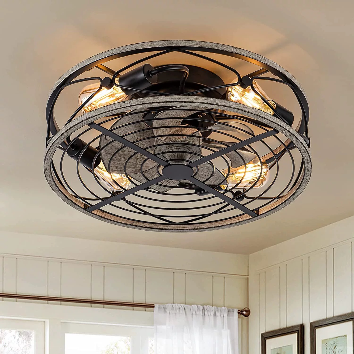 Decor Lighting Ceiling Fans - Kipas Langit-langit Pintar dengan Lampu Remote