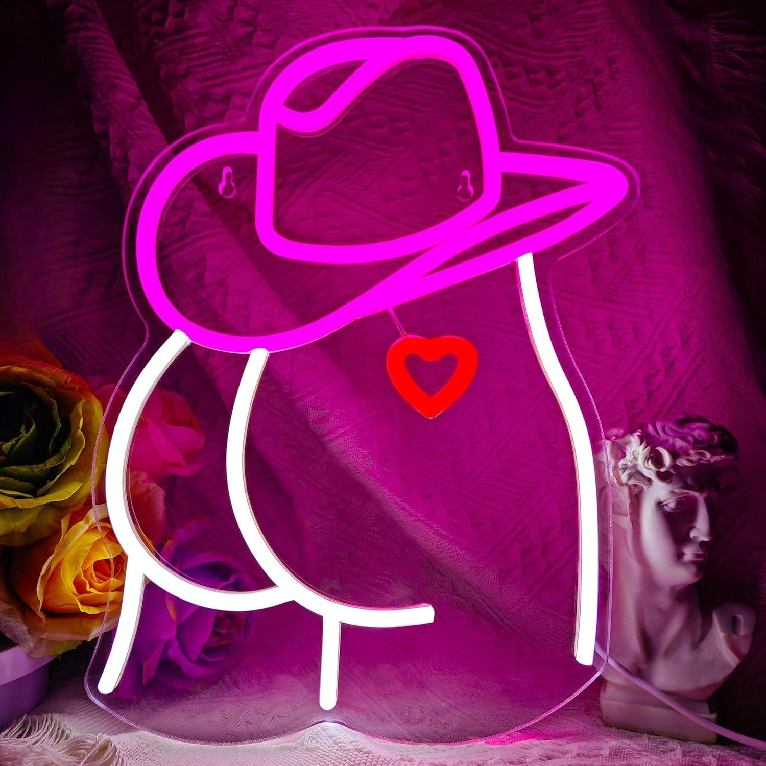Lighting Decoration For Wedding - Lampu LED Neon Sign Cowgirl yang