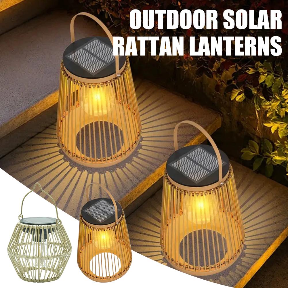Decor Lighting Table Lamps - Lampu Rotan Tenaga Surya Tahan Air
