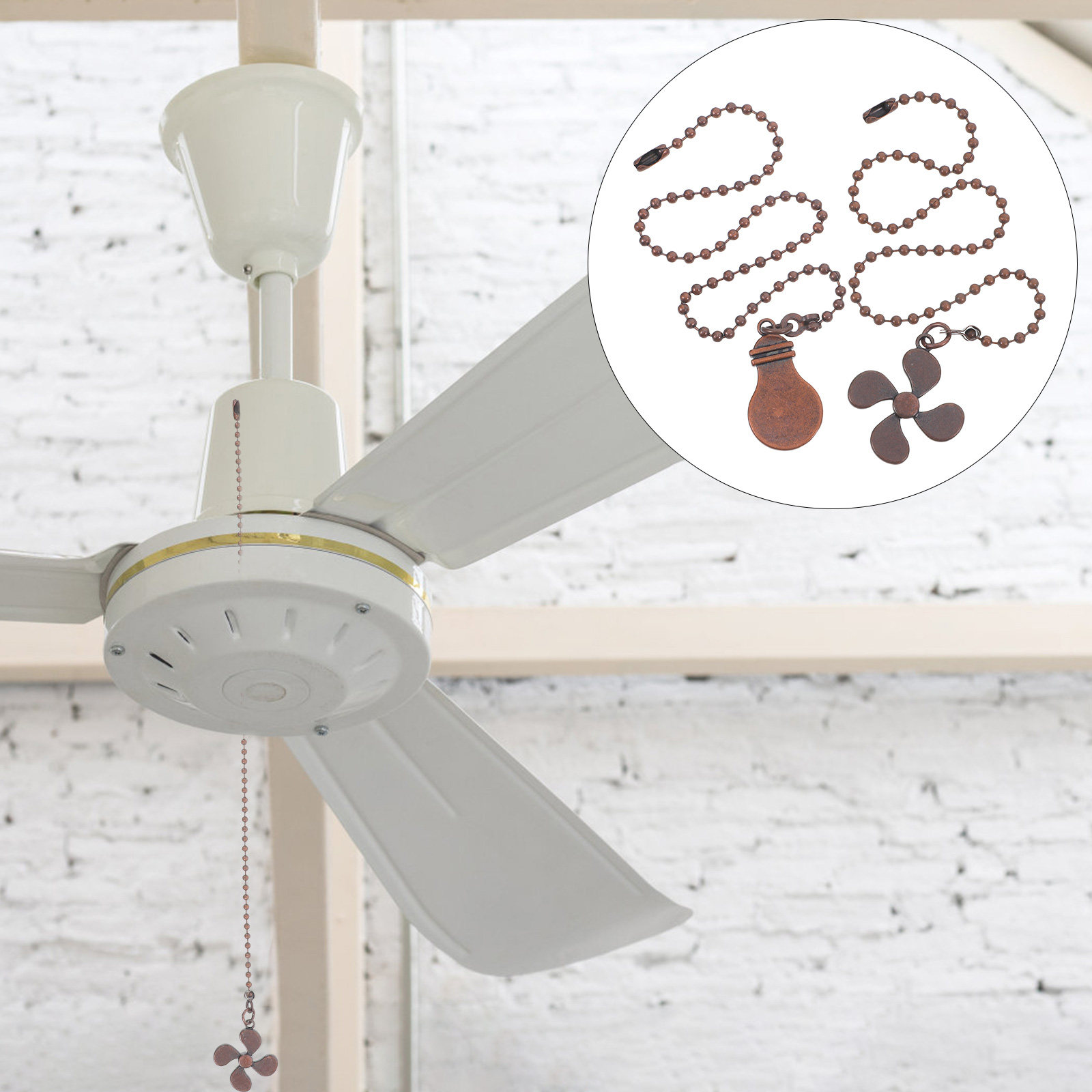 Decor Lighting Ceiling Fans - 2 Buah Rantai Tarik Liontin Kipas