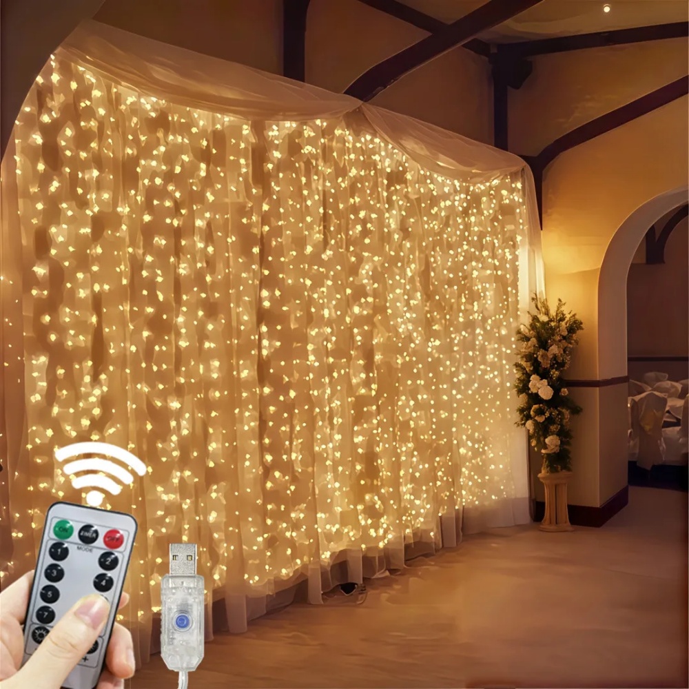 Fairy Light Curtain - Lampu Tali Tirai LED 3/6M USB