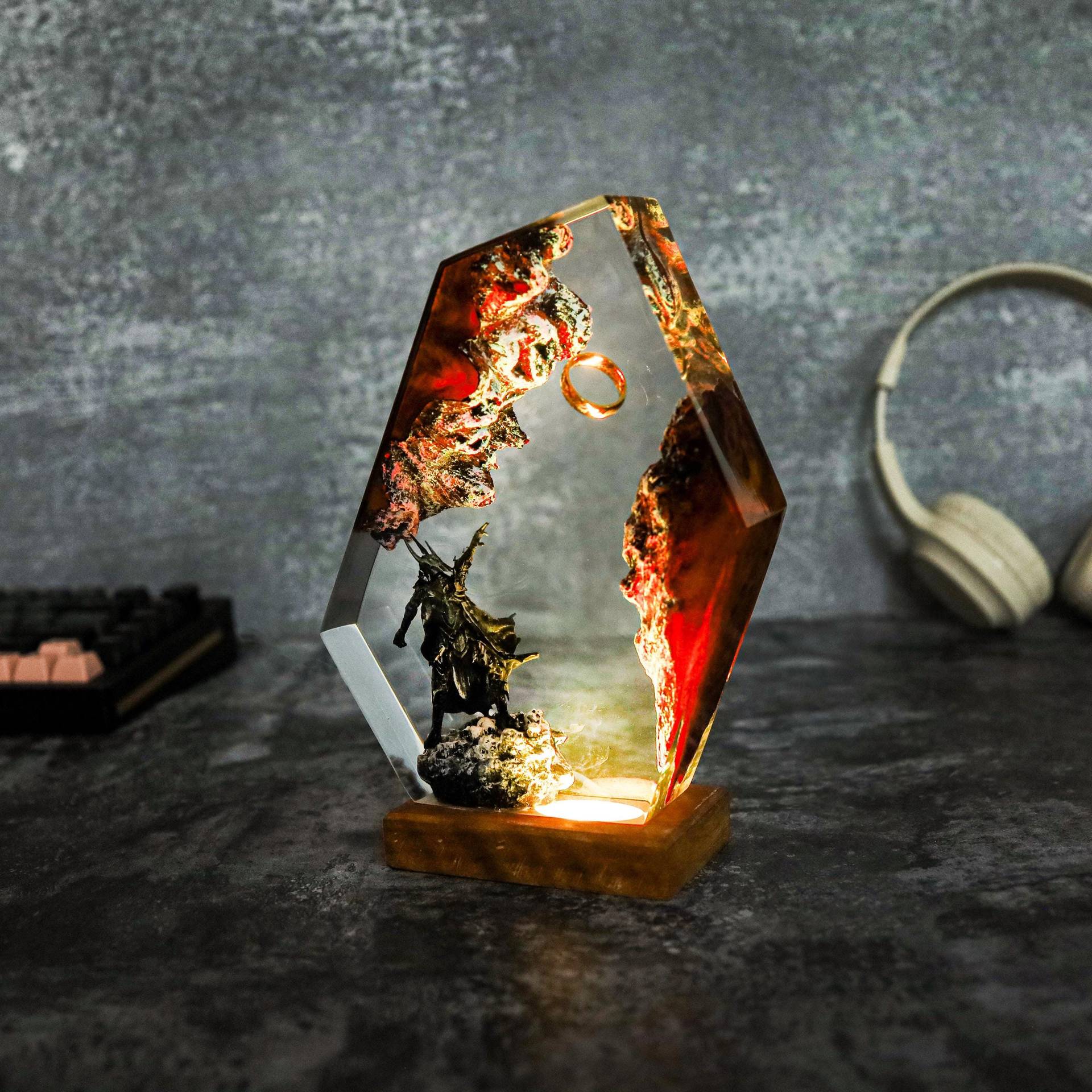 Lighting Decoration For Wedding - Lampu Resin Figur Adegan Film Cincin