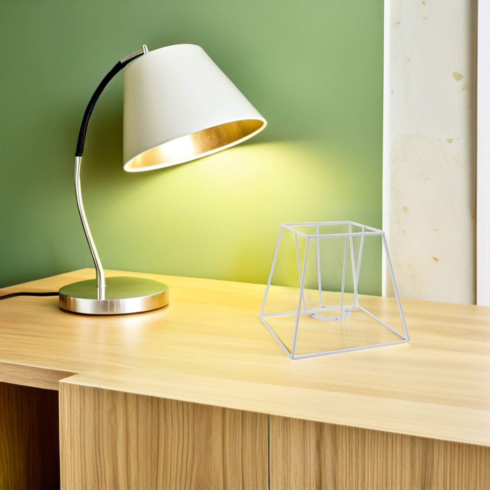 Rangka Kap Lampu Kawat Besi Ge - Geometric Lamp Shade ulasan dan harga