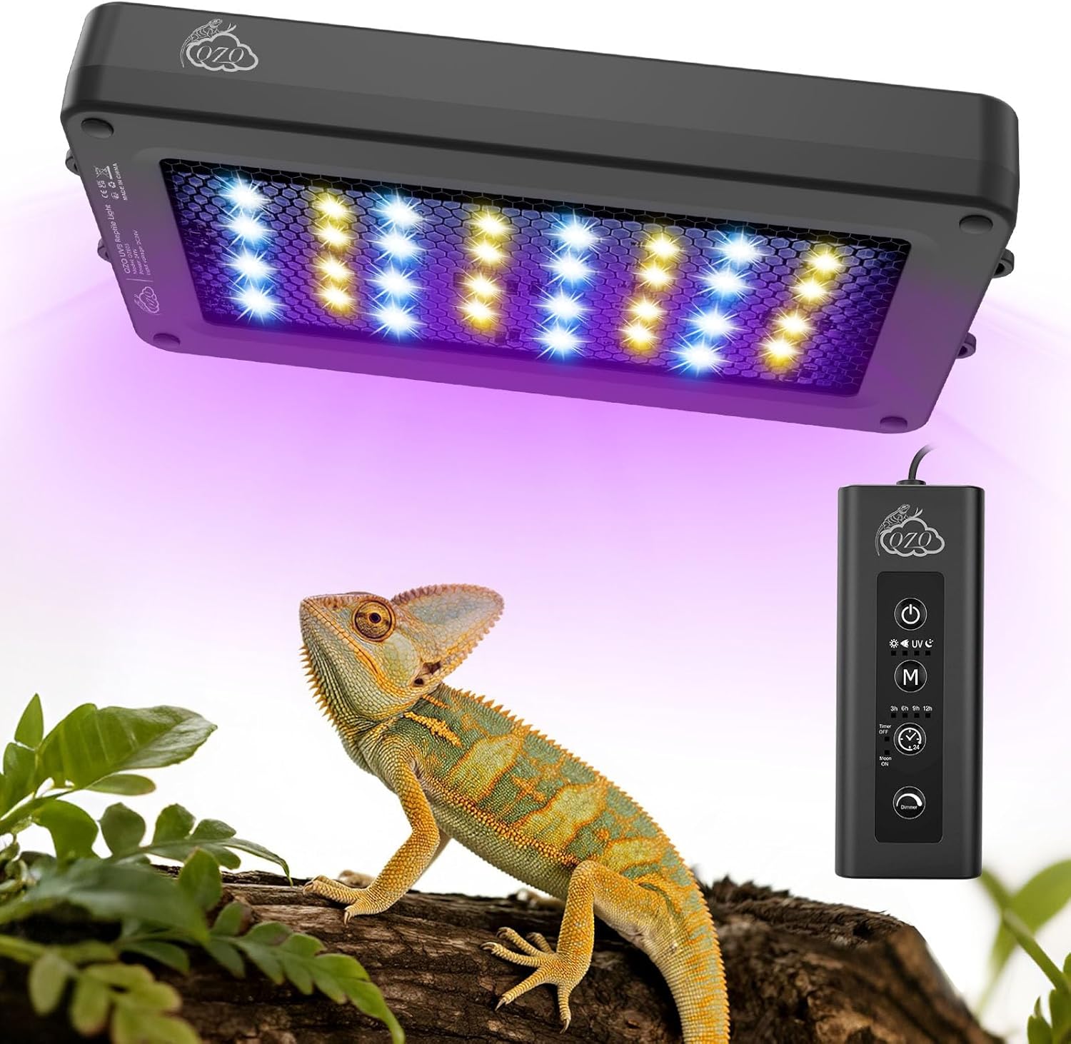 Lampu Reptil LED UVA UVB 24W d - Gecko Lighting & Decor ulasan dan harga