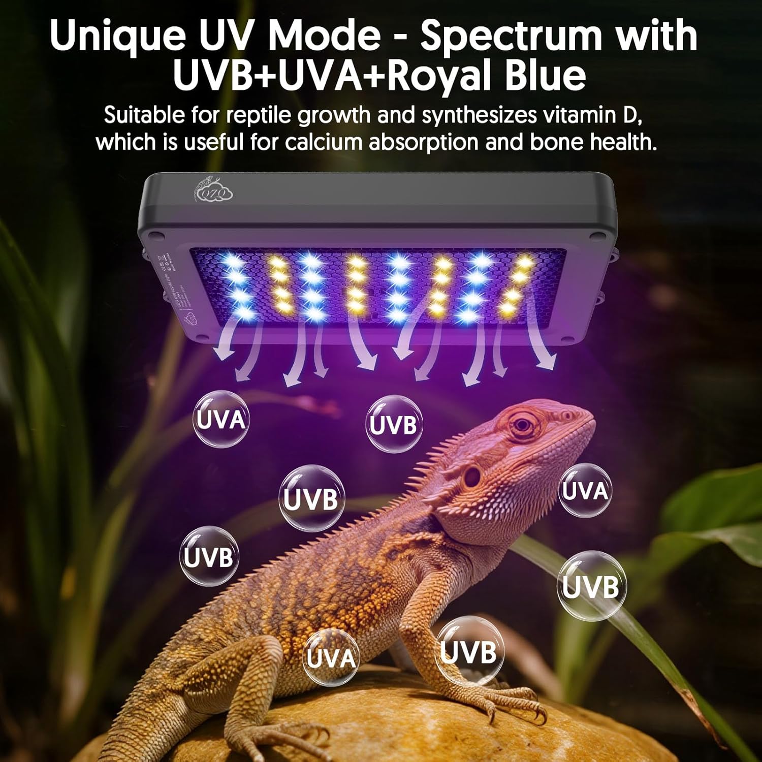 Lampu Reptil LED UVA UVB 24W d - Gecko Lighting & Decor ulasan dan harga