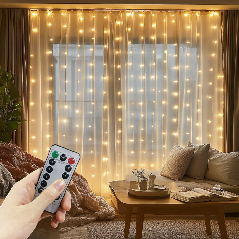 Lampu Peri 3/4/6m dengan 8 Mod - Fairy Light Curtain ulasan dan harga