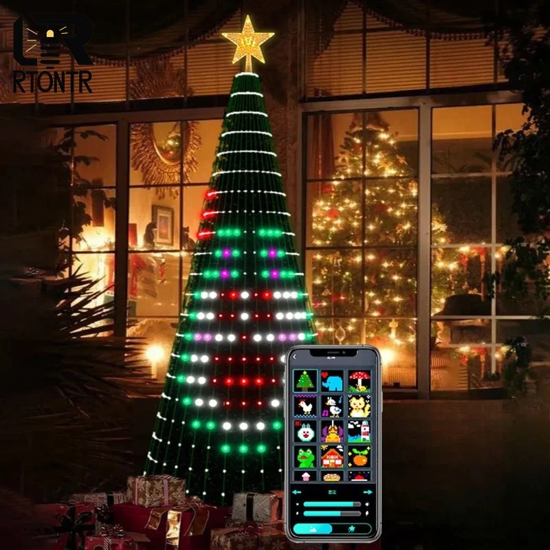 Lampu Puncak Pohon Natal RGB P - Lighting Christmas Decor ulasan dan harga