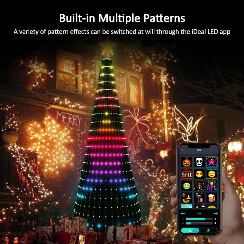 Lampu Puncak Pohon Natal RGB P - Lighting Christmas Decor ulasan dan harga