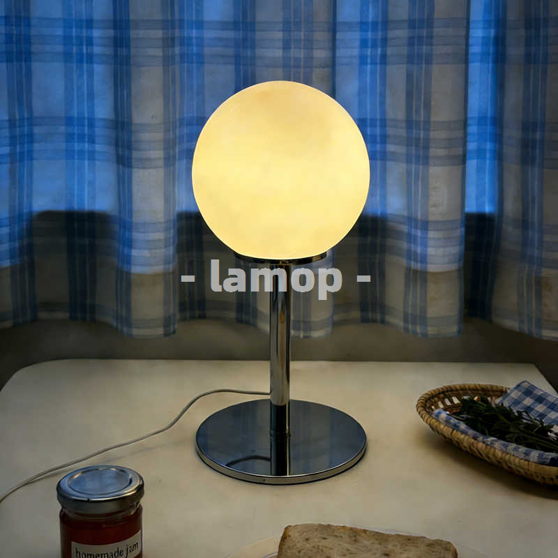 Lampu Meja Krom Bulat Putih Su - Decor Lighting Table Lamps ulasan dan harga