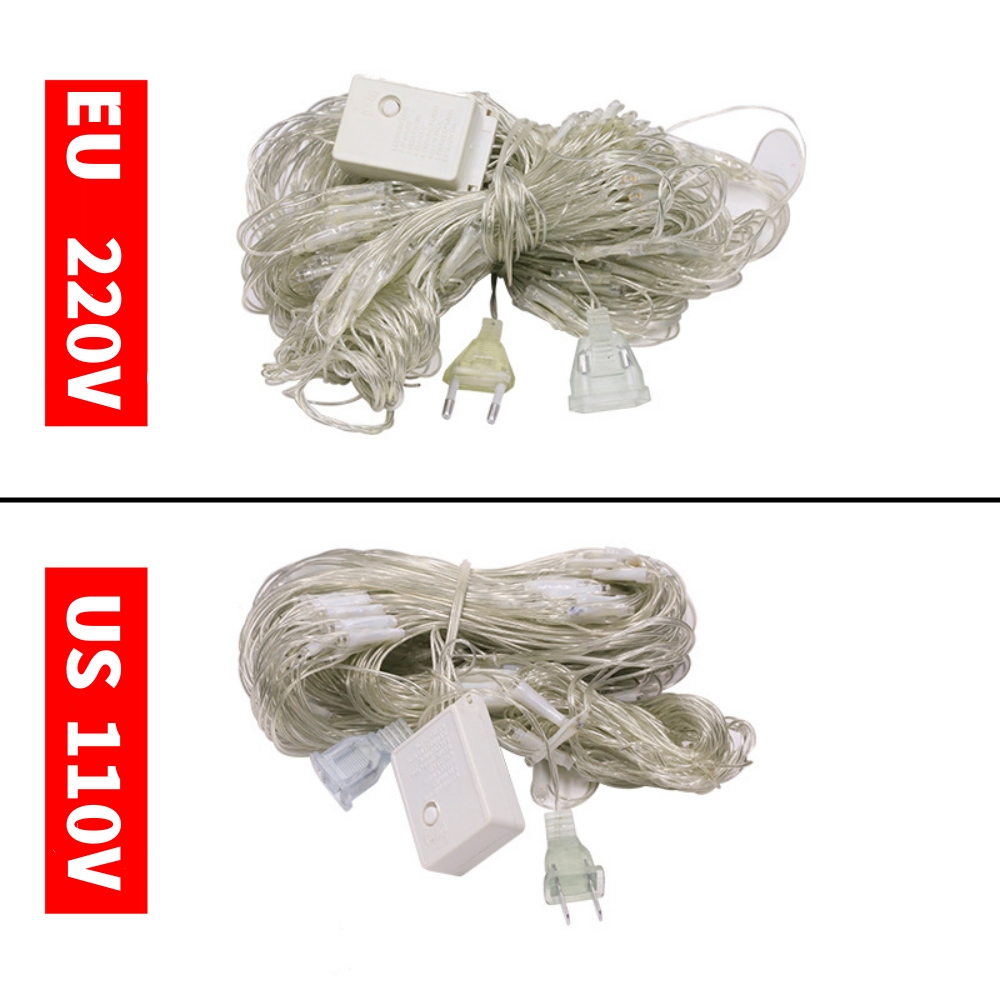 Jaring LED lampu peri 1.5*1.5M - Fairy Light Curtain ulasan dan harga