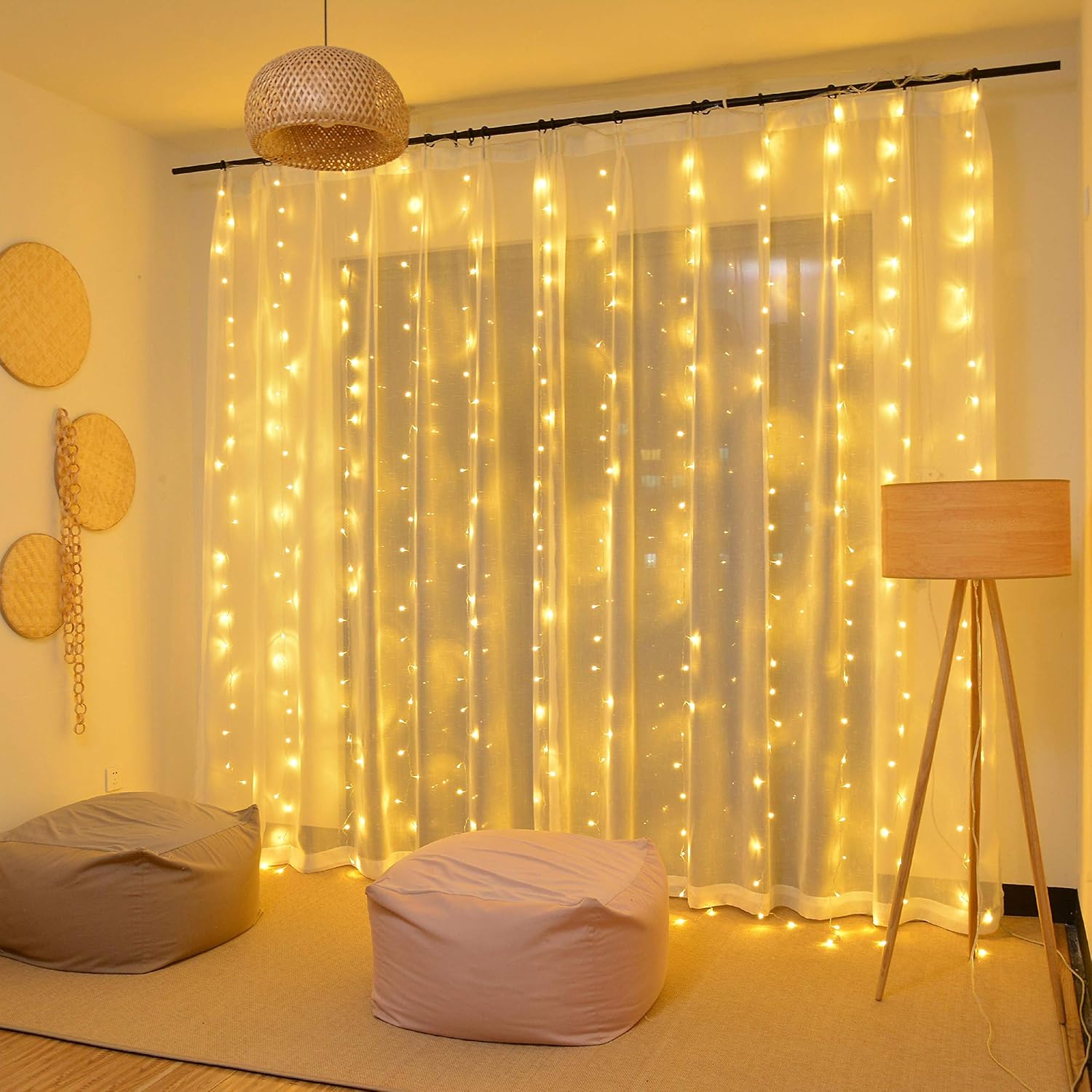 Lampu Tirai LED 3m dengan Kont - Fairy Light Curtain ulasan dan harga