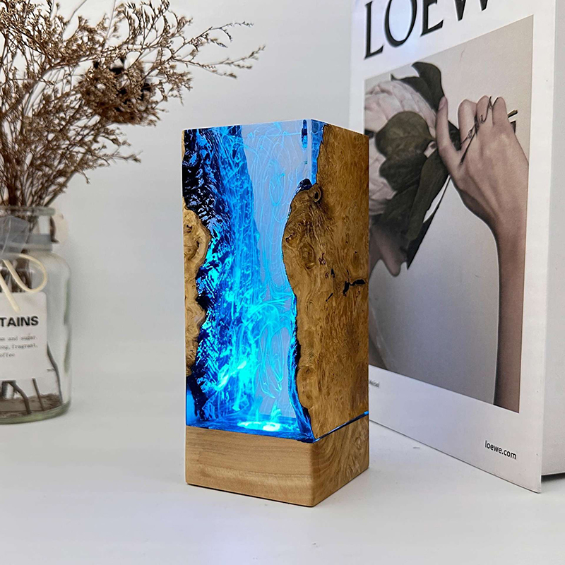 Lampu Meja Resin Tema Organism - Lighting Decoration For Wedding ulasan dan harga