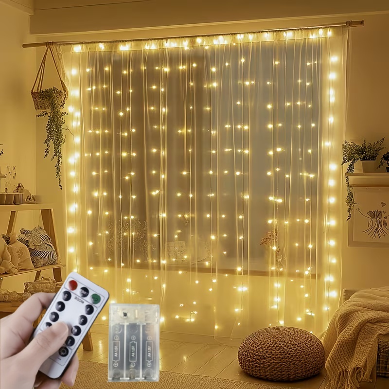 Lampu Hias Natal 3M-6M dengan  - Fairy Light Curtain ulasan dan harga