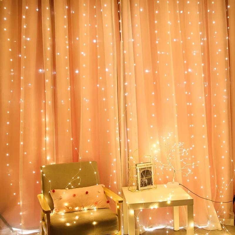 Lampu Hias Natal 3M-6M dengan  - Fairy Light Curtain ulasan dan harga