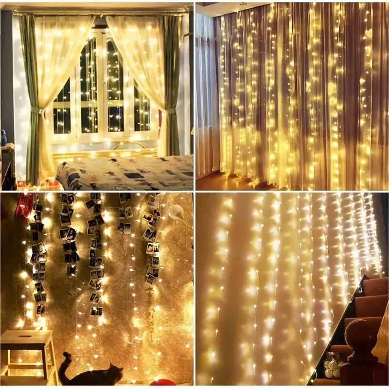 Lampu Hias Natal 3M-6M dengan  - Fairy Light Curtain ulasan dan harga