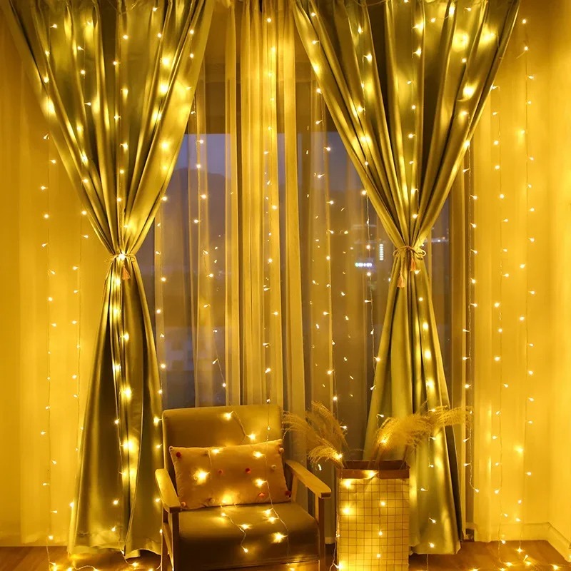 Lampu Hias Tirai Mode 4/6M/8 d - Fairy Light Curtain ulasan dan harga