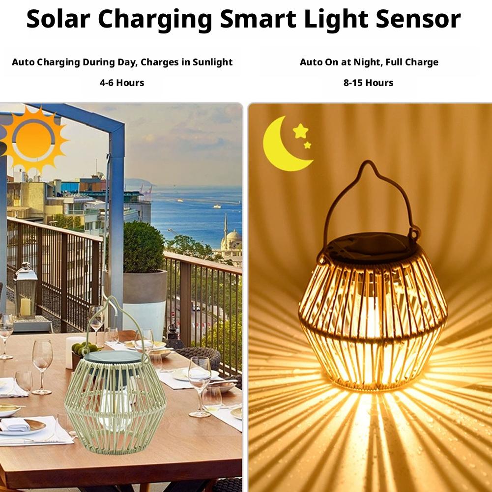 Lampu Rotan Tenaga Surya Tahan - Decor Lighting Table Lamps ulasan dan harga