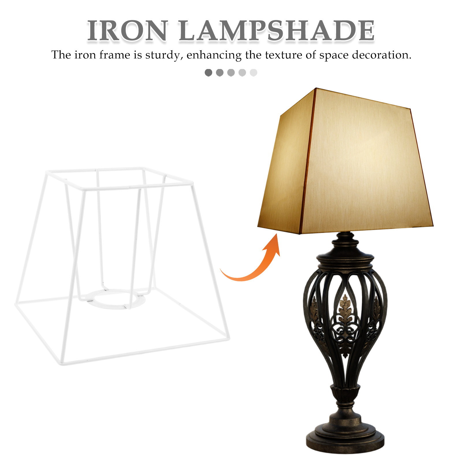 Rangka Kap Lampu Kawat Besi Be - Geometric Lamp Shade ulasan dan harga
