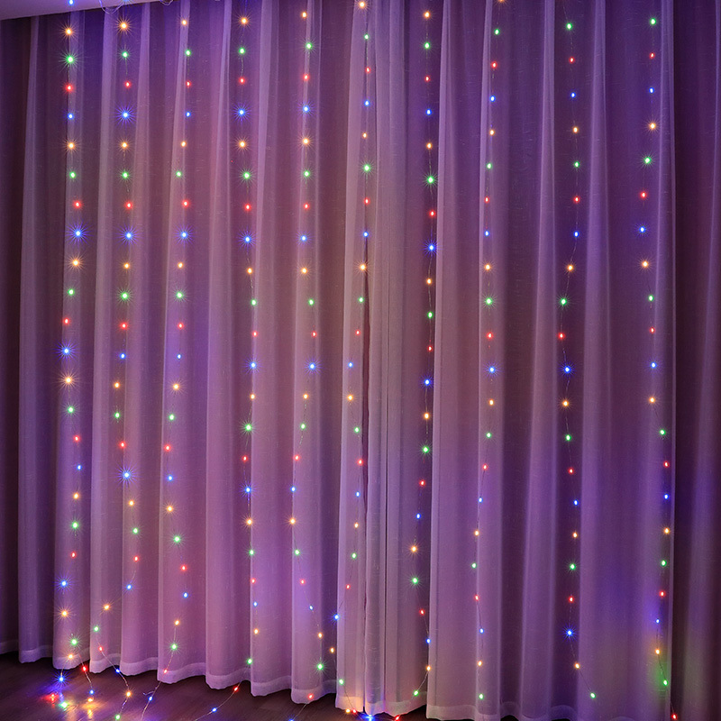 Lampu setrip LED tirai, 3/4/6m - Fairy Light Curtain ulasan dan harga
