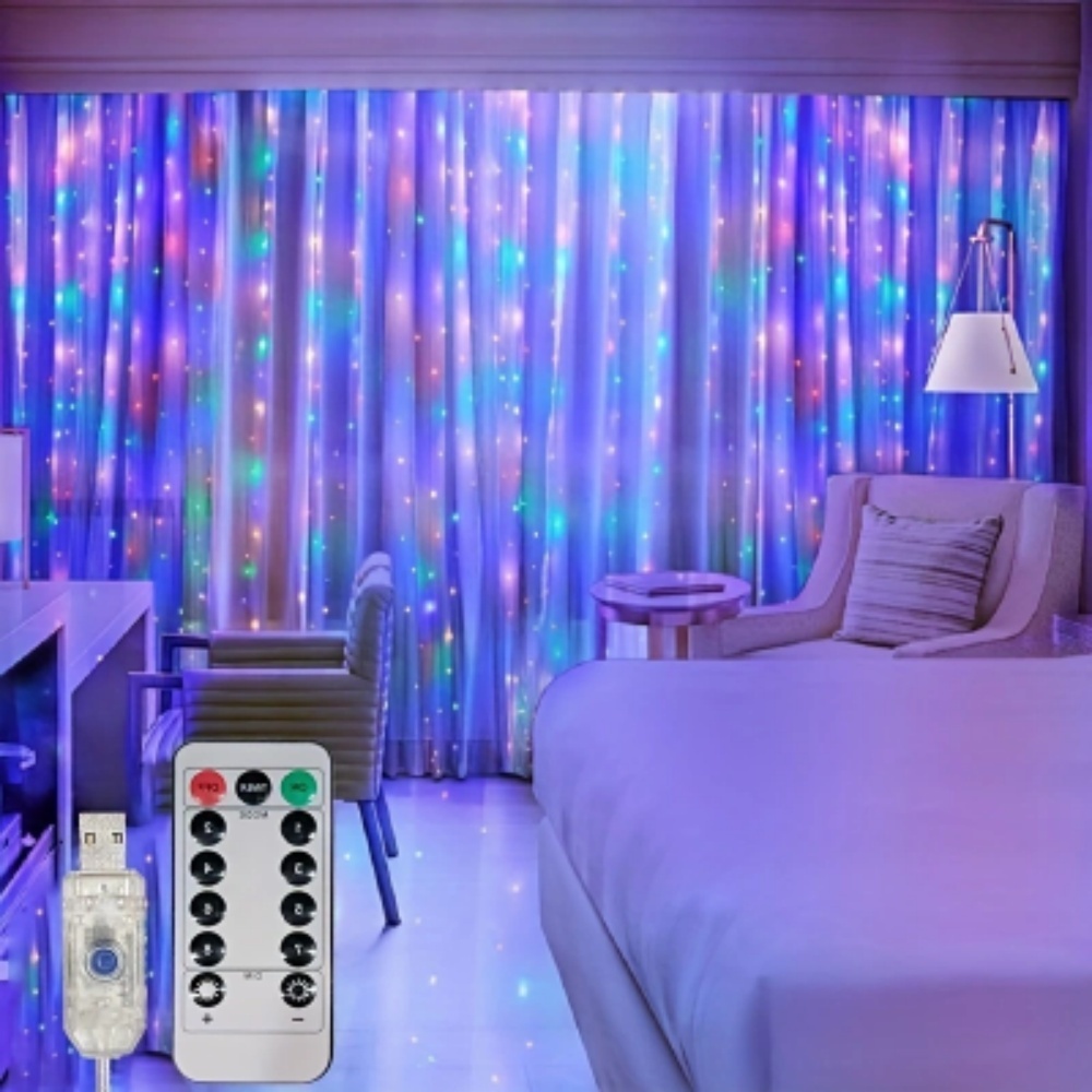 Lampu Tali Tirai LED 3/6M USB  - Fairy Light Curtain ulasan dan harga