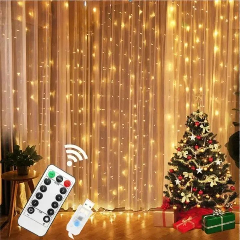Lampu Hias Tirai 6x3M/3x3m unt - Fairy Light Curtain ulasan dan harga