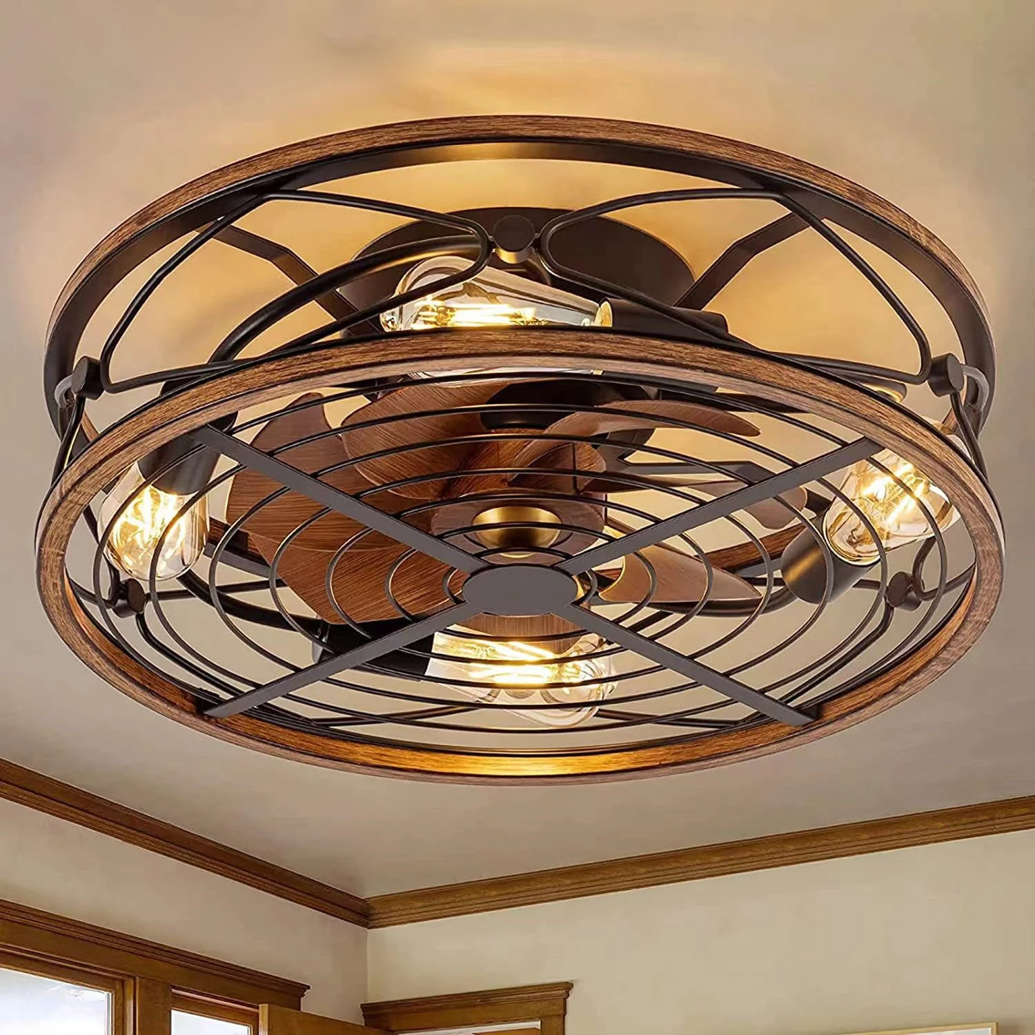 Kipas angin plafon Retro ruang - Decor Lighting Ceiling Fans ulasan dan harga